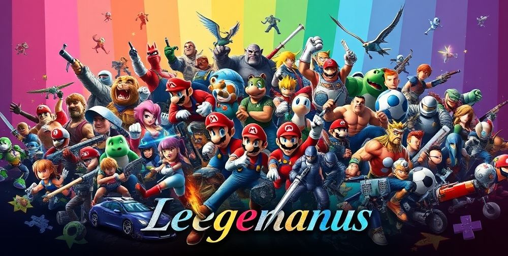 A visually stunning collage showcasing iconic video games from different generations, highlighting their evolution in graphics and gameplay style over the years.